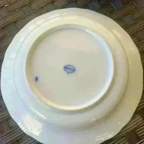 5 pc Antique Meissen great condition!! RARE! Flow blue Porcelain China 1800’s - Picture 6 of 12